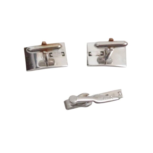 vtg SWANK mid century Cufflinks & Tie clip - Picture 5 of 6